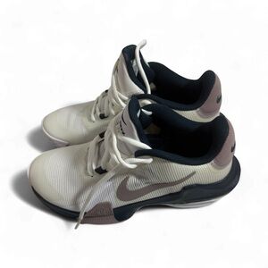 Nike Air Max Impact 4 Sz 6 Basketball Shoes White Navy Light Violet Sneakers